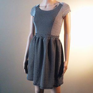 Cooperative Mini Dress Black and White Polka Dot S Small